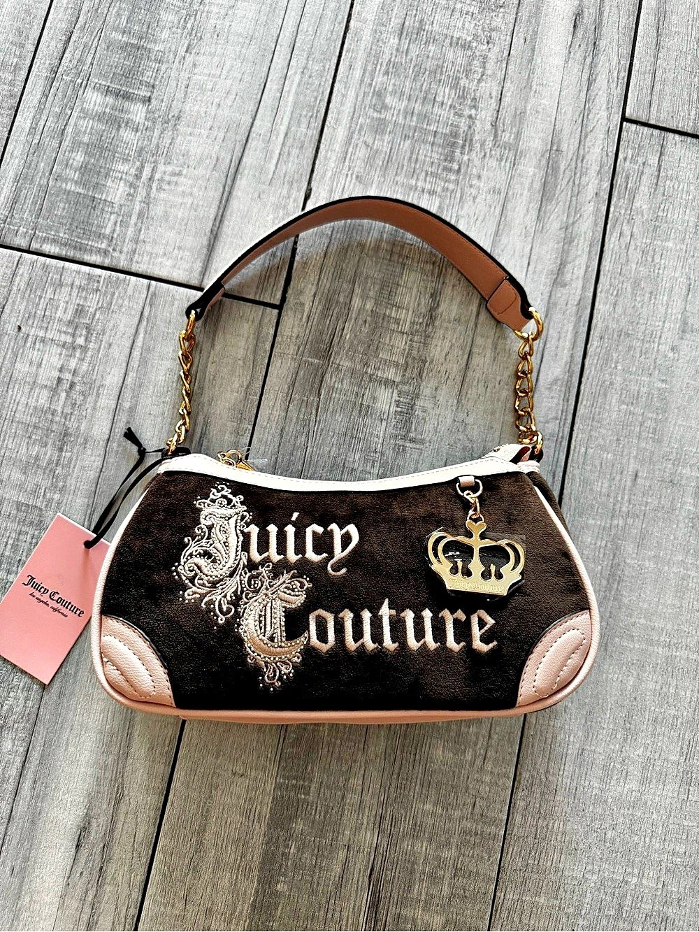 Juicy Couture Juicy Renaissance Shoulder Bag Brown & Pink